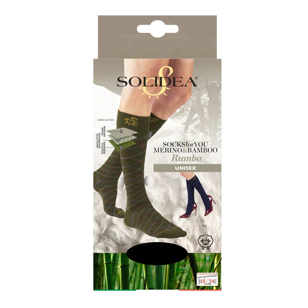 Solidea Socks For You Merino Bamboo Rumba Polvisukat 18 24mmHg Tummansiniset 1S