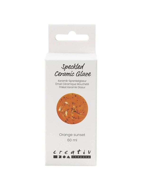 Pilkullinen Keraaminen Lasite, 999-1060 °C, peittävä, Orange Sunset, 60 ml/ 1 tb