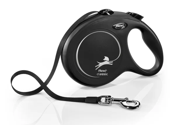 Flexi New Classic L leash 8 m Musta