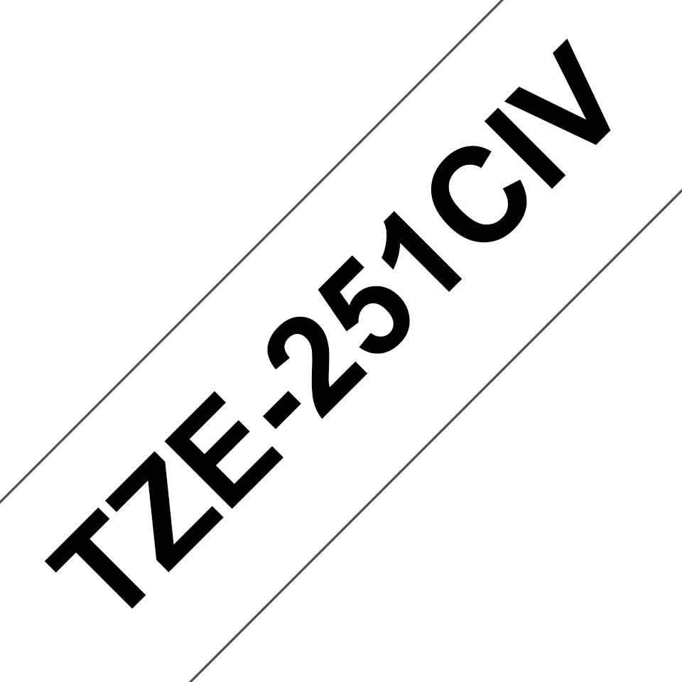 Tape/24mm black on white no bilstering