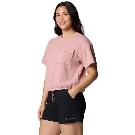 Columbia W Granite Point Knit SS Eraser Pink - M