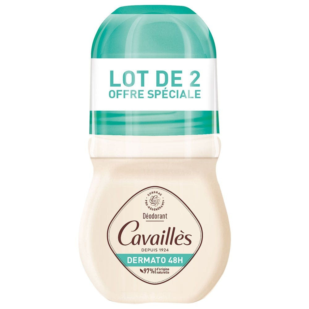 Cavaillès - Dermato 48H - Roll-On Deodorantti 2x50 ml Erä × 2