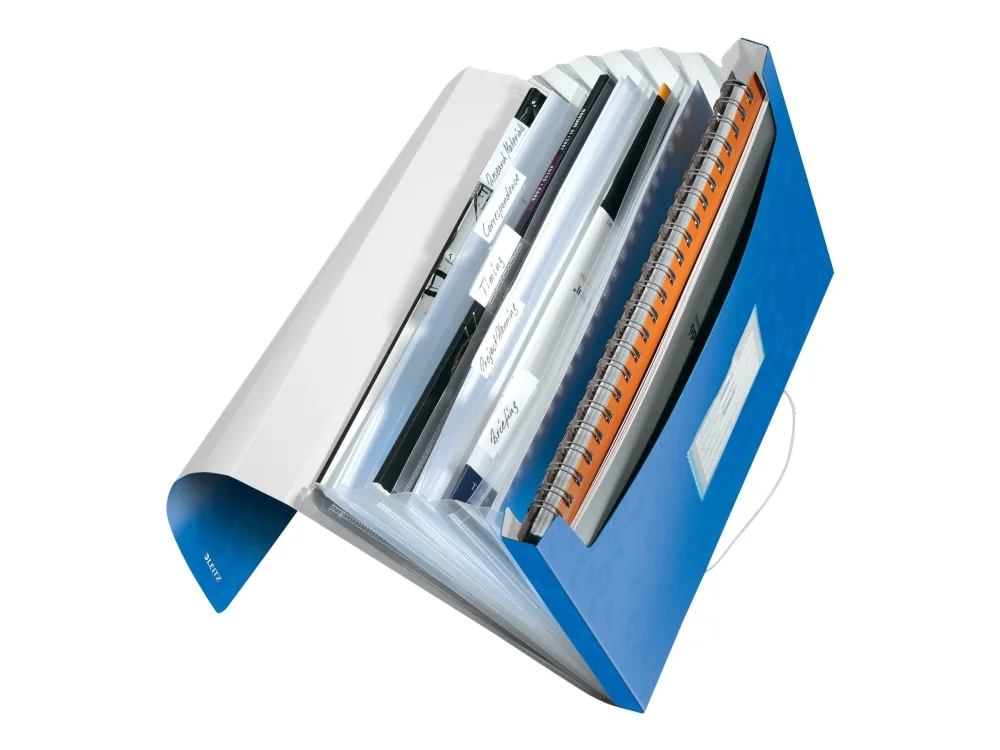 Leitz WOW kokouskansio PP, A4, Polypropeeni (PP), Sininen, 200 arkkia, 254 mm, 38 mm
