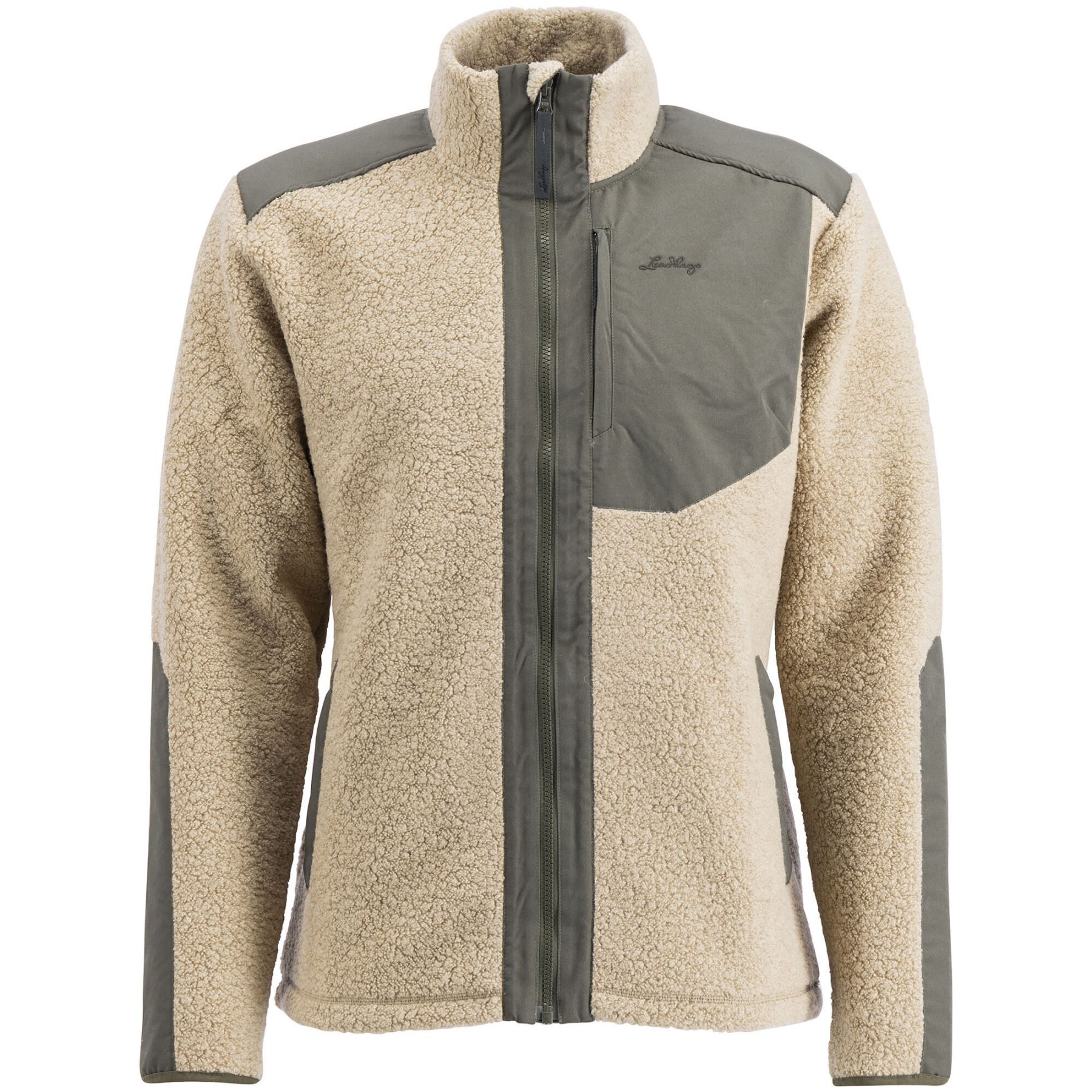 Lundhags Saruk Wool Pile Mid Full Zip M, välikerros, beige