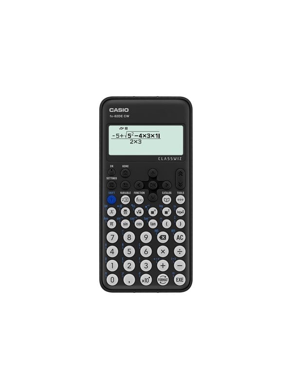 Casio FX-82DE CW, Tasku, Funktiolaskin, 12 lukua, Akku, Musta