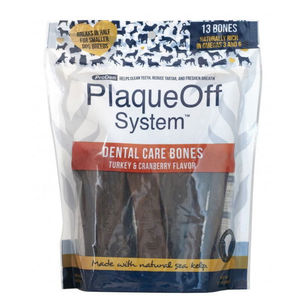 PlaqueOff Dental Care Bones kalkkuna & karpalo 482 g