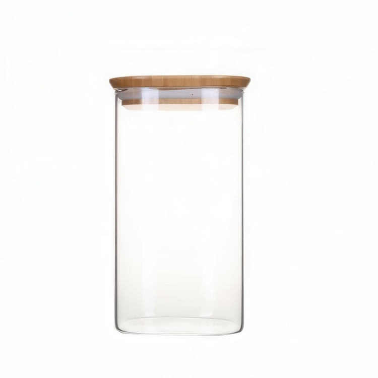 Lasipurkki bambukannella 1,4 L, Pebbly