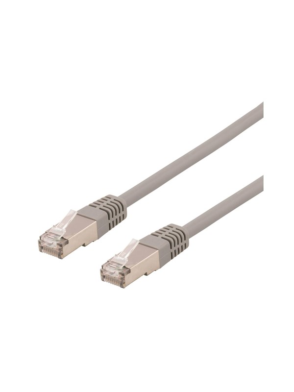 DELTACO U/FTP Cat6a laitekaapeli, LSZH, 1,5m, harmaa