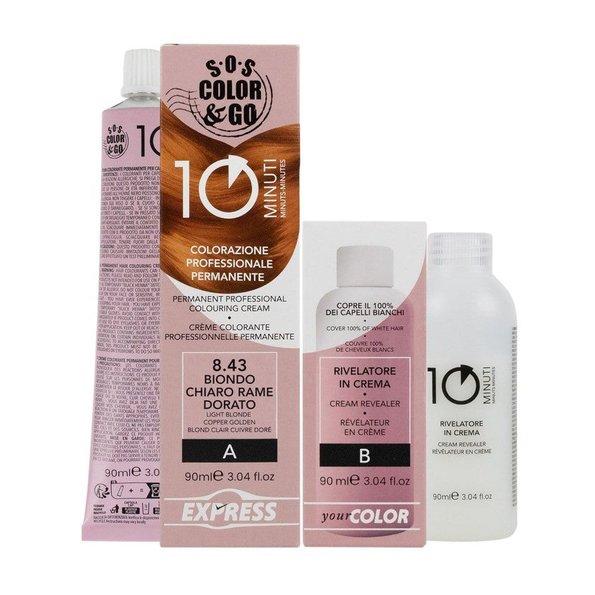 SOS color & go 10 minuuttia 8.43 väritys 10min duo setti 90 + 90 ml kit