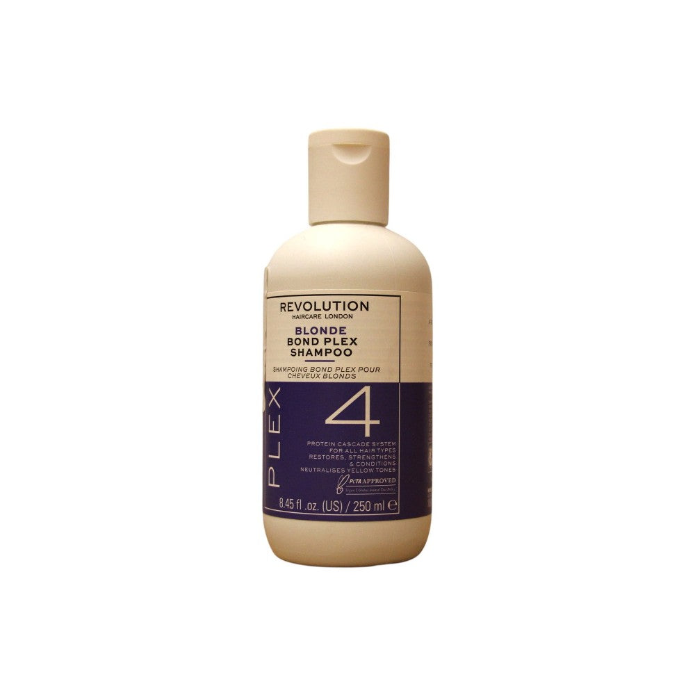 Revolution Plex Blonde No.4 Bond Intense Nourishing Shampoo vaurioituneille ja kuiville hiuksille 250 ml