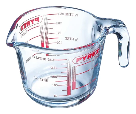 Pyrex 259B000, 0,25 L, Lasi, Punainen, Läpinäkyvä, -40 - 350 °C, 90 mm, 80 mm