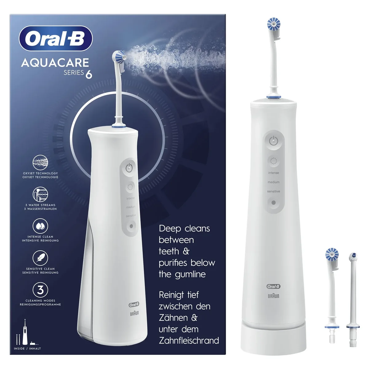 Oral-B AquaCare 6 Pro-Expert -suusuihku, valkoinen