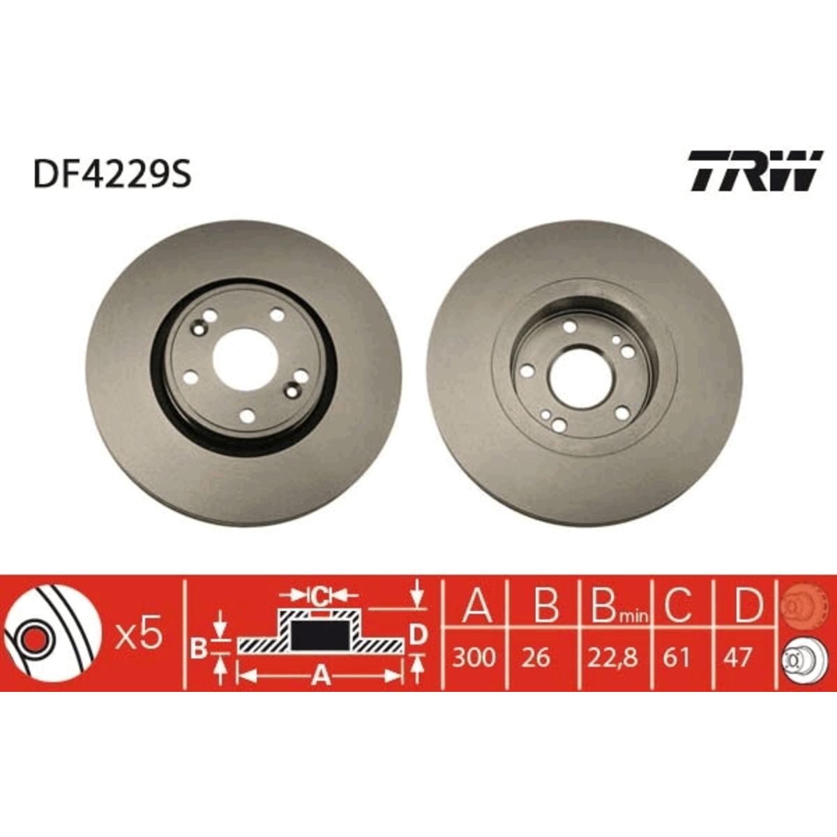Jarrulevy TRW DF4229S