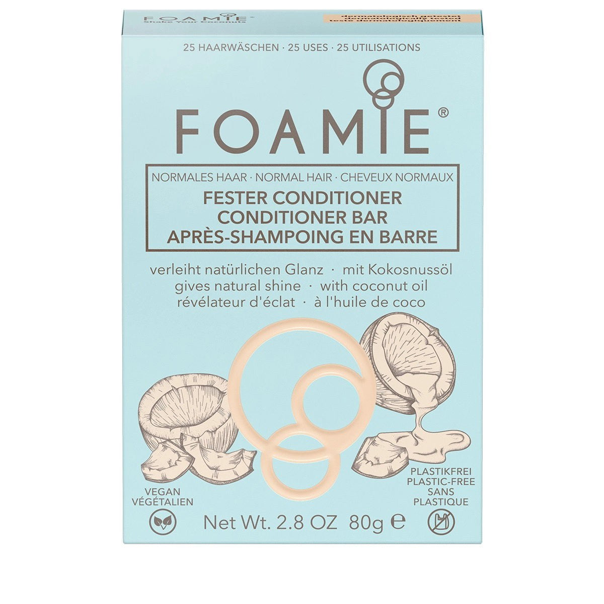 Kiinteä hiustenhoitoaine Foamie Shake Your Coconuts 80g