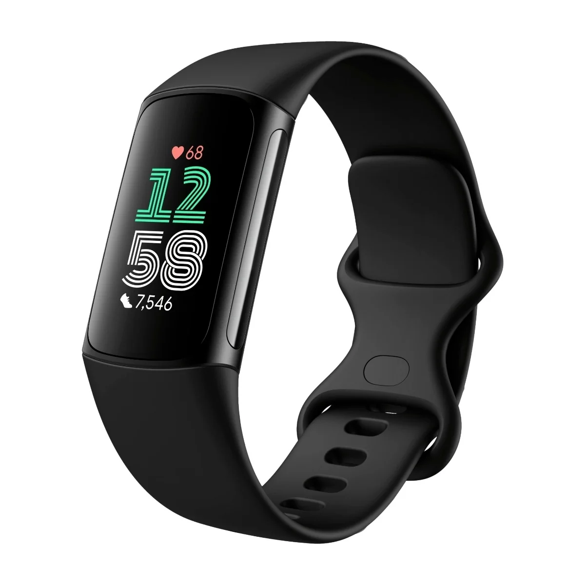 Fitbit Charge 6 aktiivisuusranneke, Obsidiaani / musta alumiini