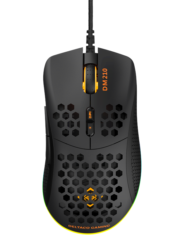 DELTACO GAMING DM210 lightweight gaming mouse, RGB, black