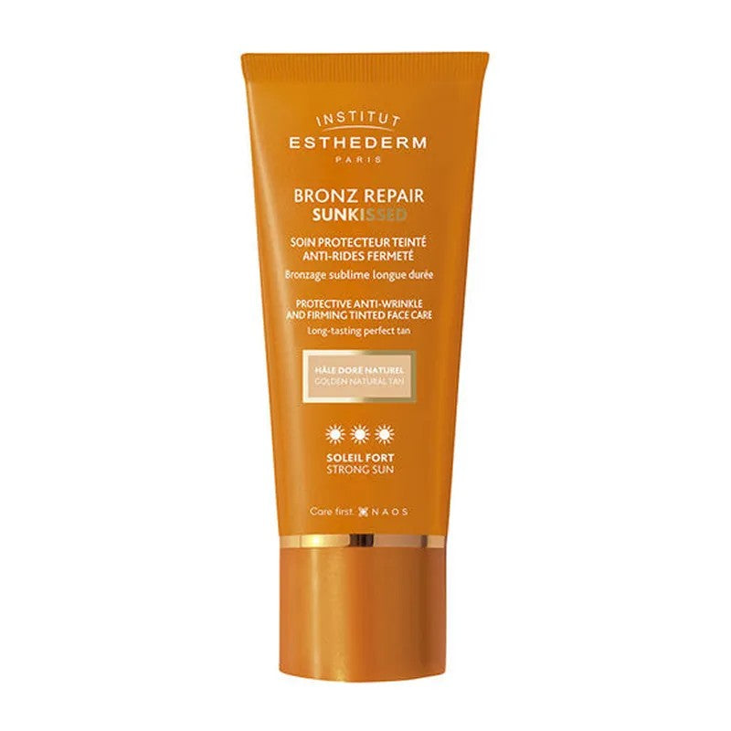 Institut Esthederm Pronssin korjaus Sunkissed Suojaava hoito Ryppyjä ehkäisevä sävy Strong Sun 50ml