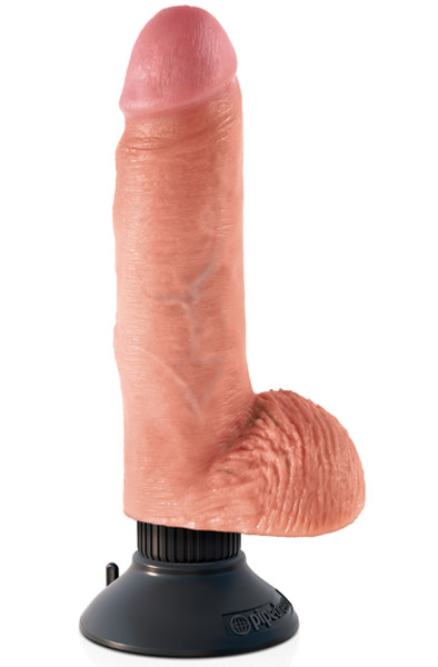 King Cock Vibrating Cock With Balls 18 cm Värisevä dildo