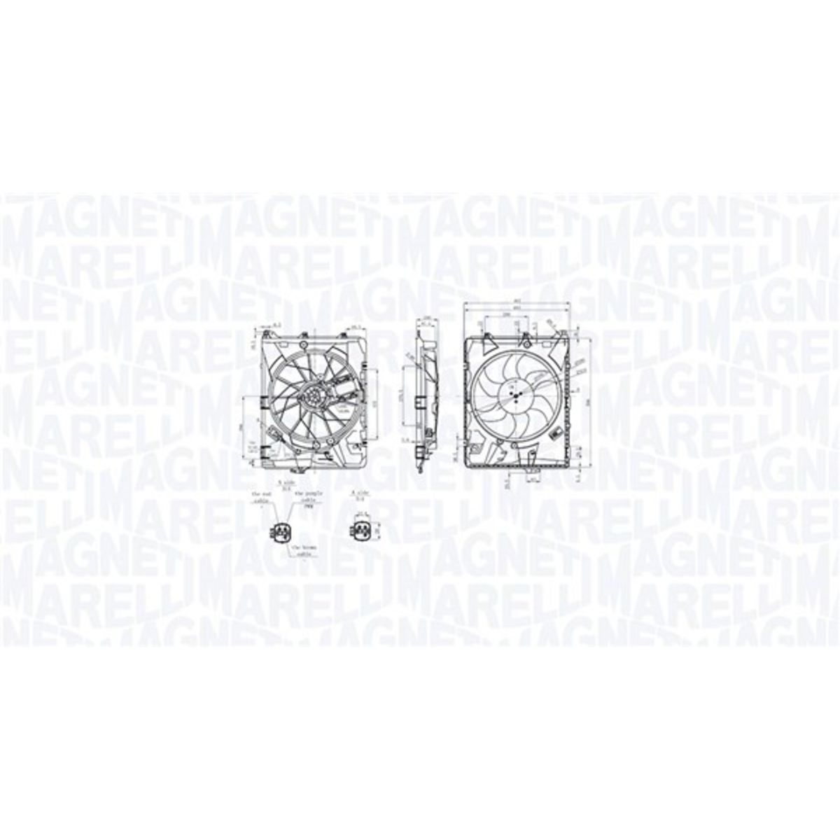 Jäähdyttimen tuuletin MAGNETI MARELLI 069422849010
