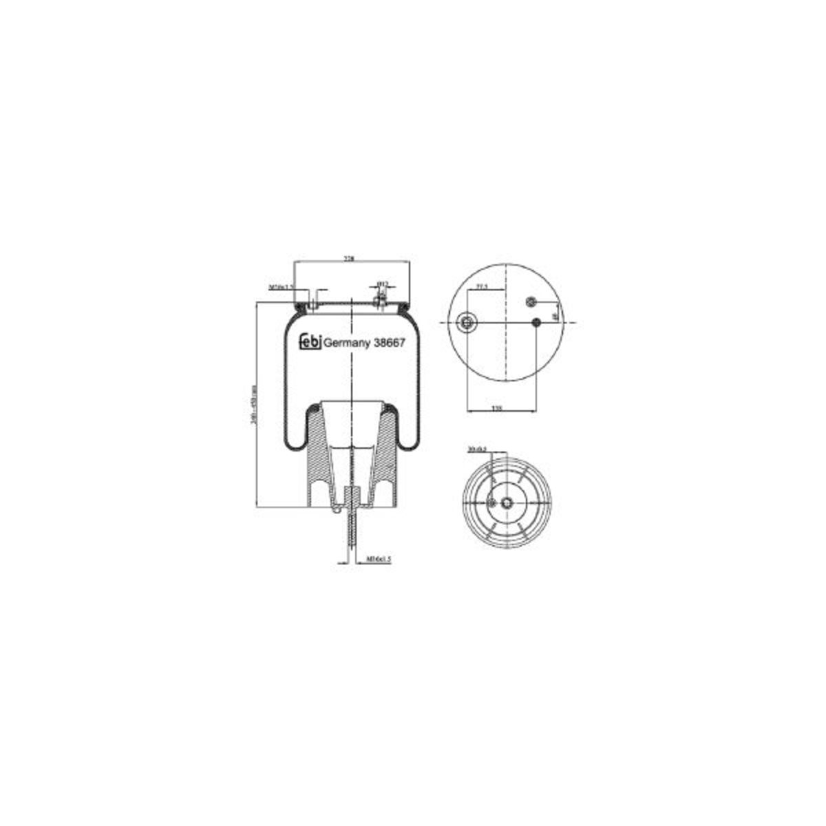 Metallipalje, ilmajousitus FEBI BILSTEIN 38667