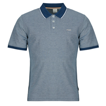 JACK & JONES Paita 'JPRBLUALVES' laivastonsininen / meleerattu sininen / valkoinen