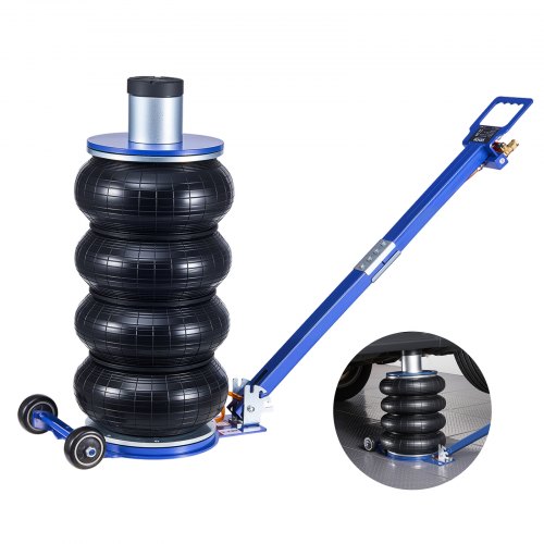 VEVOR Air Jack, 6 Ton Quadruple Bag Airbag Jack, Lift Up to 673 mm with Heightened Column, Adjustable Handle & Thick Rubber Pad, 2-5 s Fast Lifting Pneumatic for Car, SUV, Pickup Truck Repair, Garage
