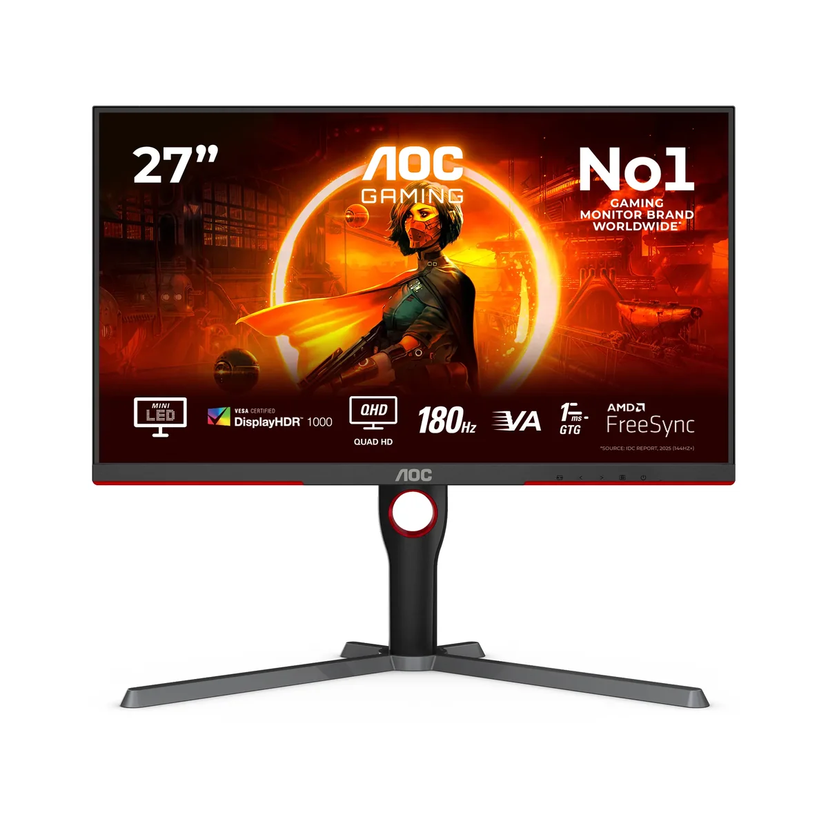 AOC Q27G3XMN/BK 27" QHD, VA -pelinäyttö, Mini LED