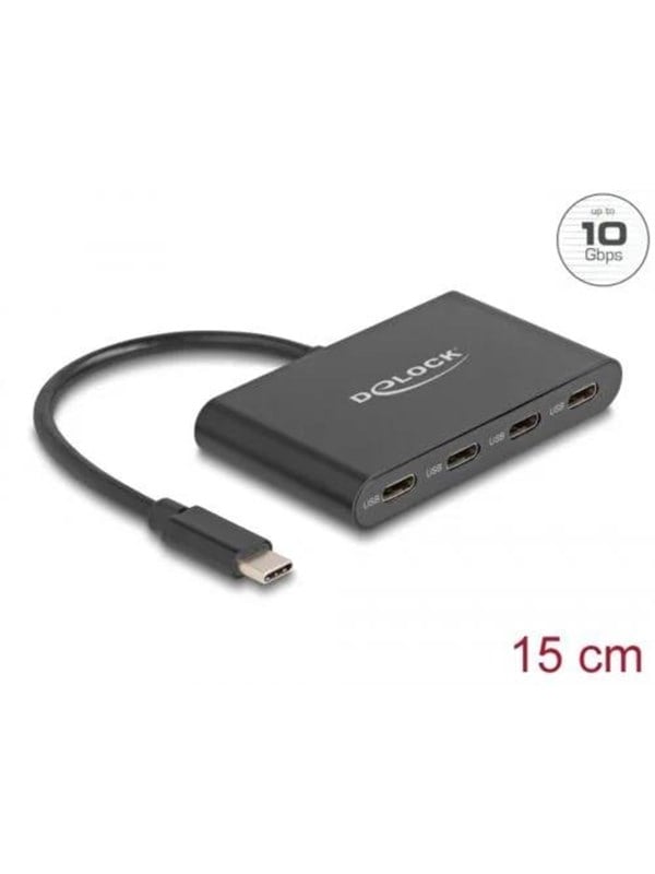 DeLOCK USB 3.2 Gen 2 USB Type-CTM Hub with 4 x USB Type-CTM female