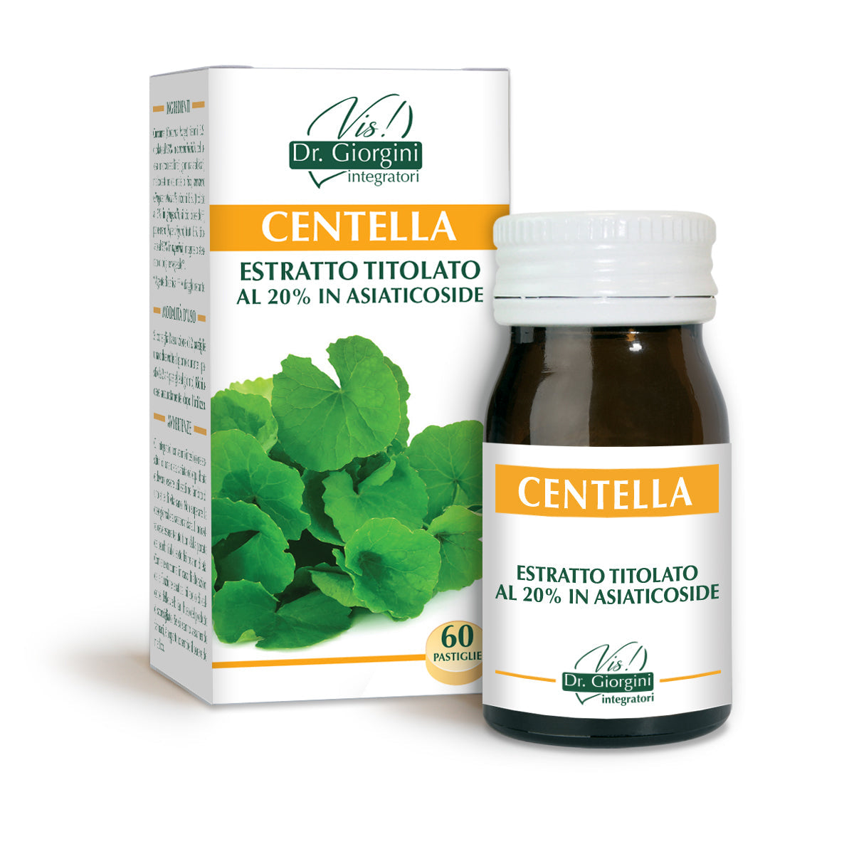 Dr Giorgini Centella-titrattu uute 60 tablettia à 500 mg - 30 g