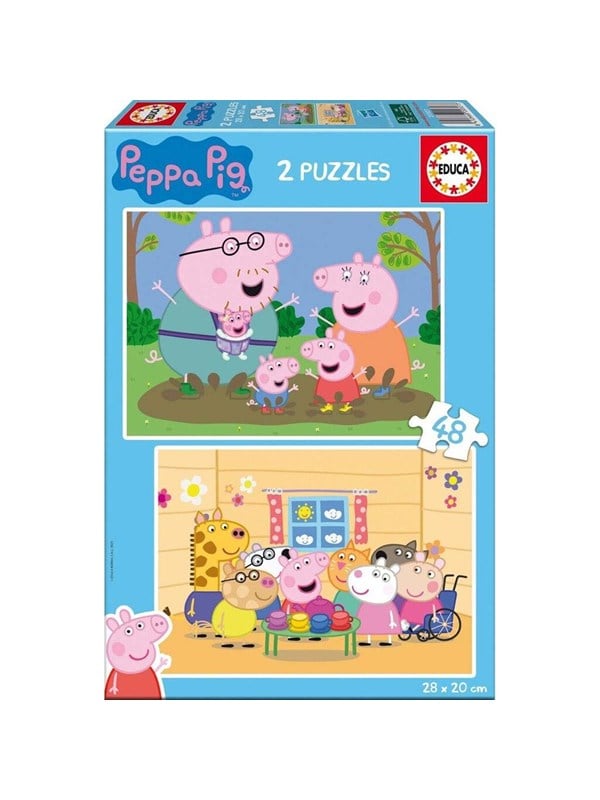 Peppa Pig -palapeli 2x48 palaa, Educa