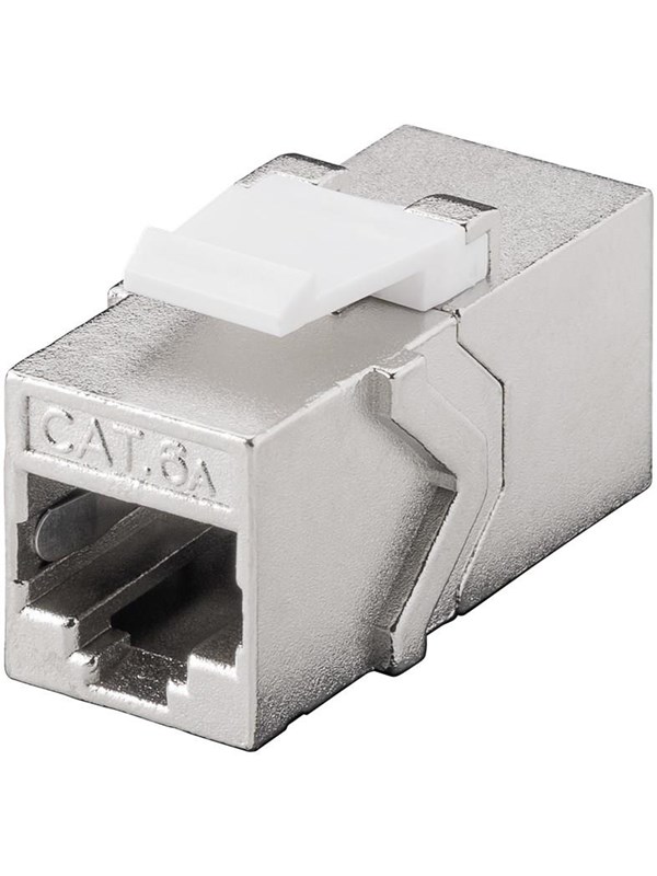 Goobay Keystone-modul RJ45-koppling CAT 6A, STP 14,7 mm bred, 2 st. RJ45-uttag (8P8C)