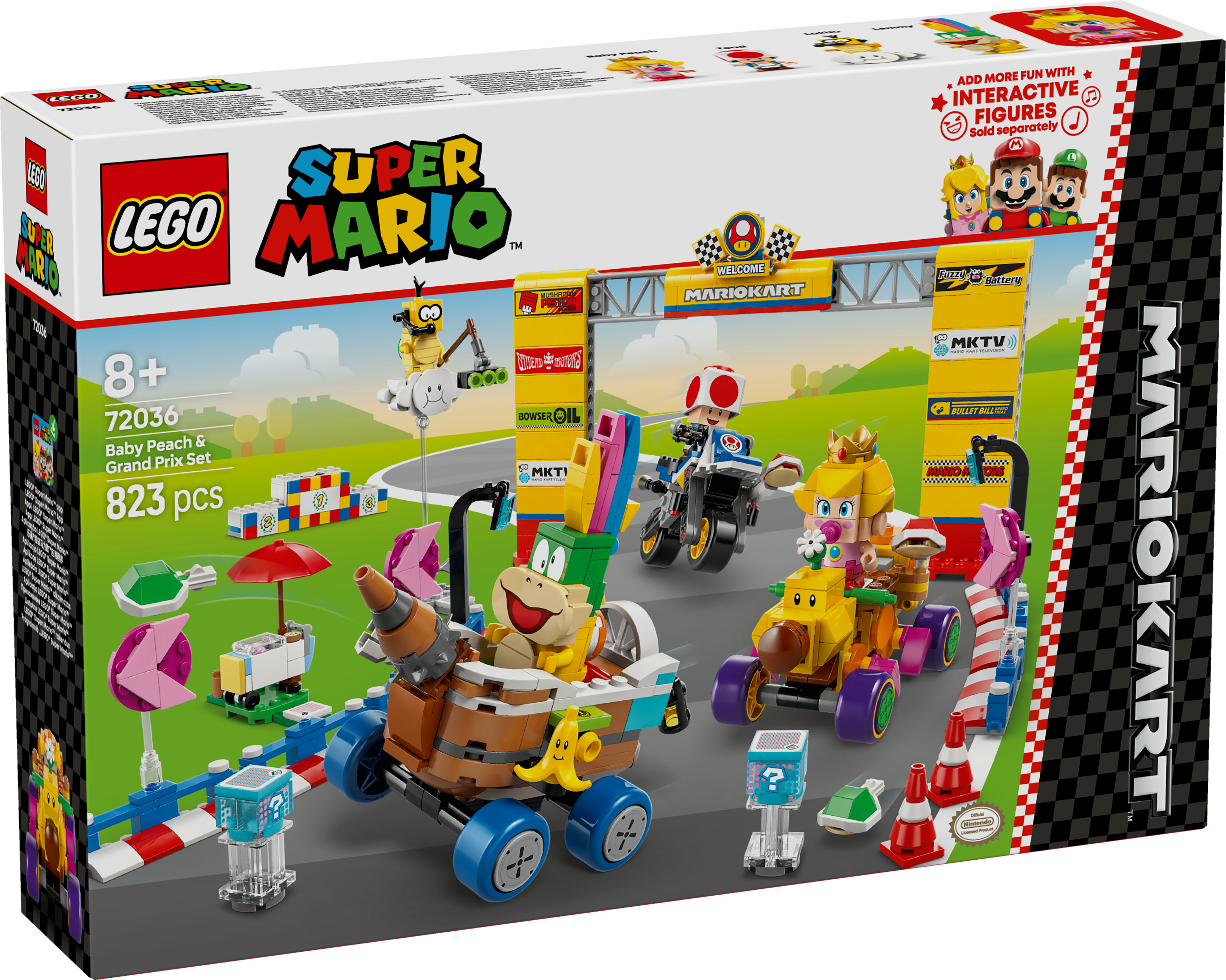 LEGO Super Mario 72036 Mario KartTM - Baby Peach ja Grand Prix ‐setti