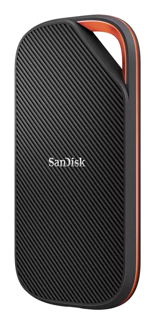 SanDisk Extreme PRO USB4 4 Tt USB4 -ulkoinen SSD, iskunkestävä, laitteistosalaus, PS5-yhteensopiva, Xbox Series X|S -yhteensopiva, Black/Orange