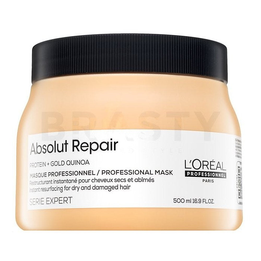 L'Oreal Professionnel, Serie Expert Absolut Repair, Proteiini + Kulta Quinoa, Maschera voiteena hiusten hoitoon, Välitön rakennepaikkaus, 500 ml