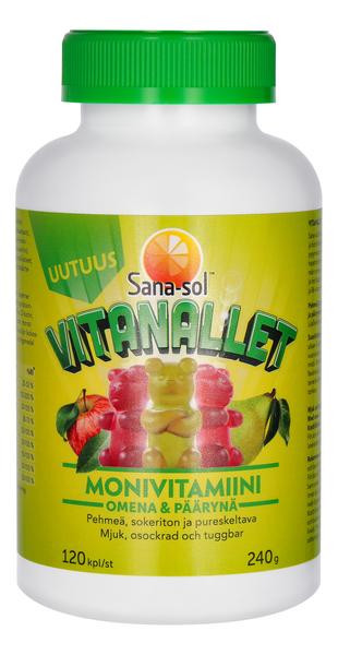 Sana-Sol Vitanallet Omena&Päärynä 120 kpl