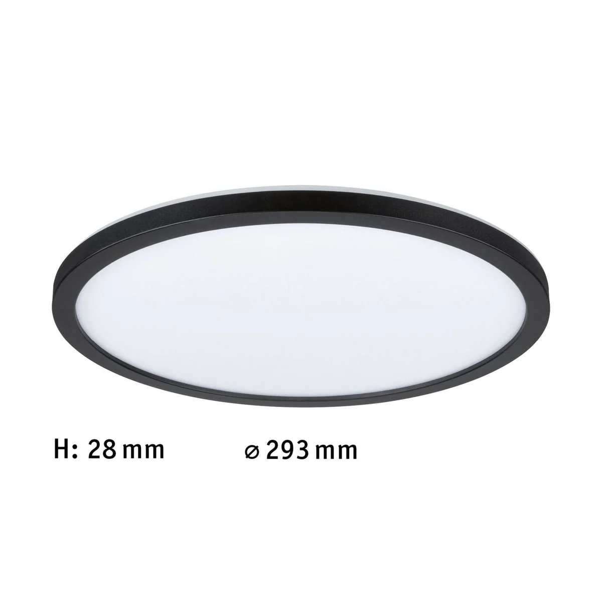 Paulmann Atria Shine, Pyöreä, Musta, Muovi, IP20, II, 19 W