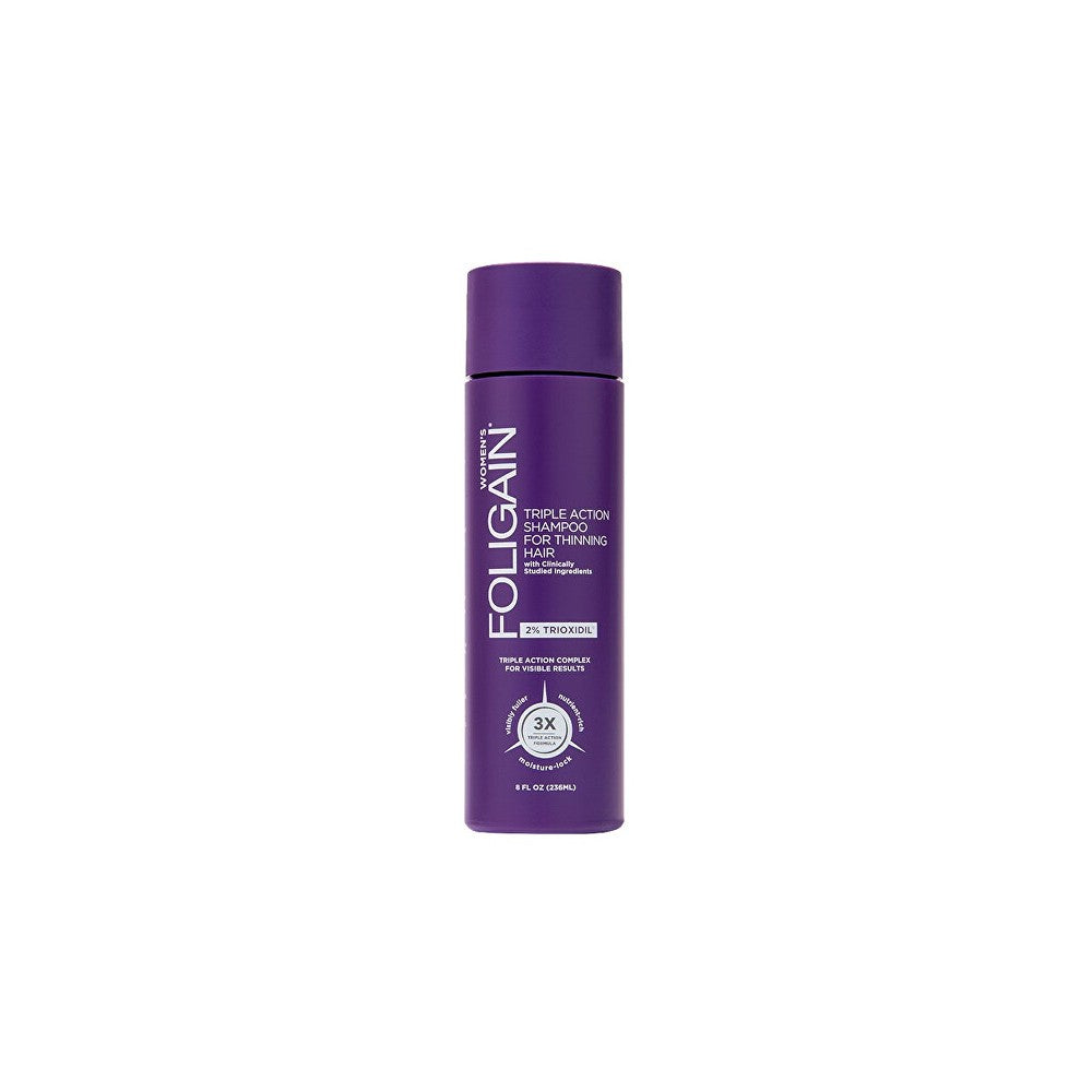 Foligain Kolmivaikutteinen hiustenlähtöä vastaan shampoo (naisten shampoo) 236 ml