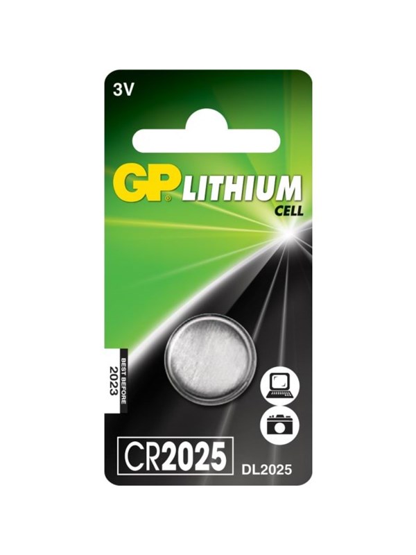 GP LITHIUM BUTTON CELL CR2025