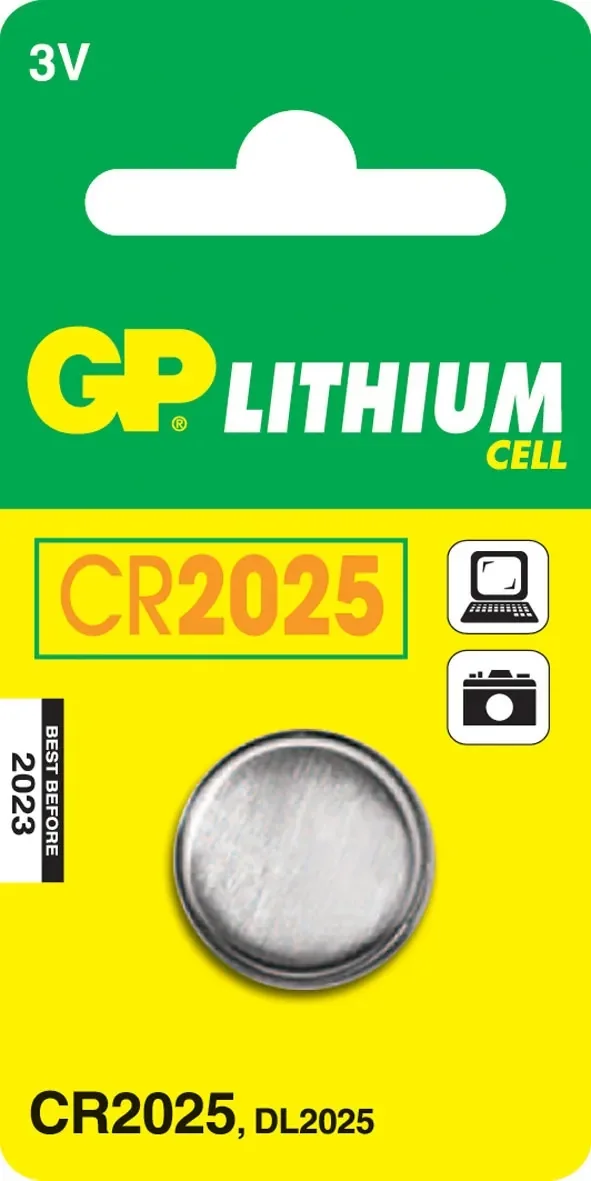 GP LITHIUM BUTTON CELL CR2025