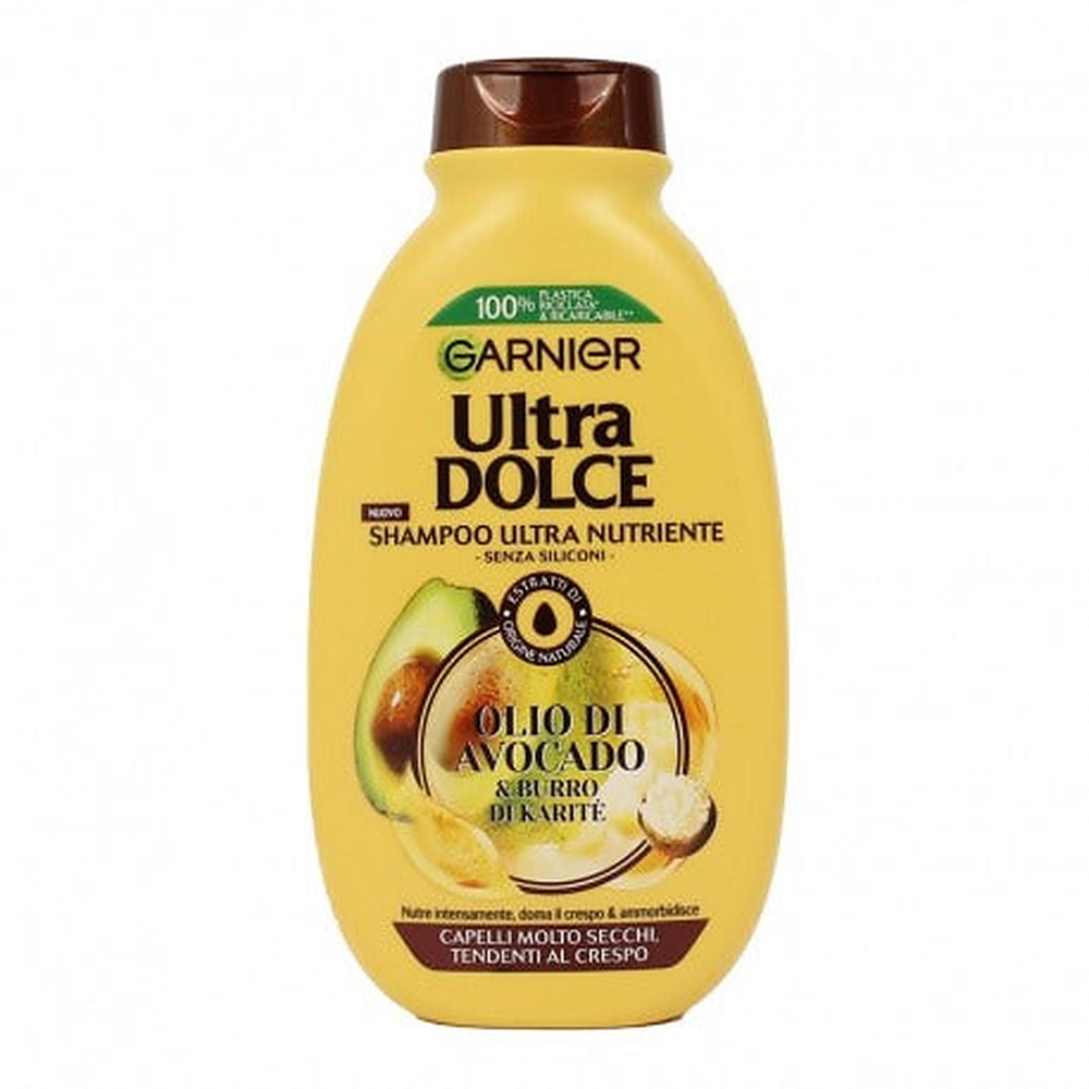 Garnier Ultra Makea avokadoöljy ja sheavoi shampoo aaltoileville hiuksille 250 ml