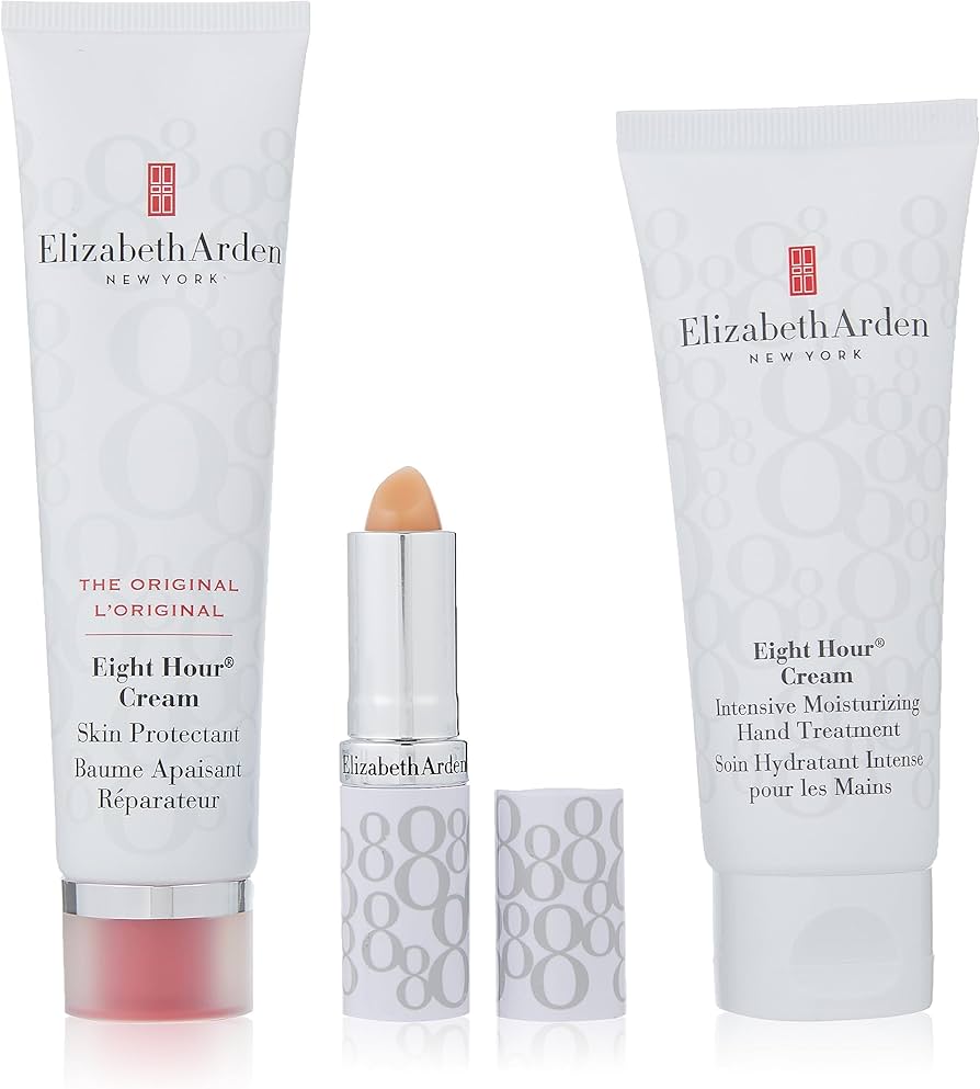 Elizabeth Arden Eight Hour — lahjapakkaus käsivoide 30 ml + kasvovoide 50 ml + huulipuna 3 g