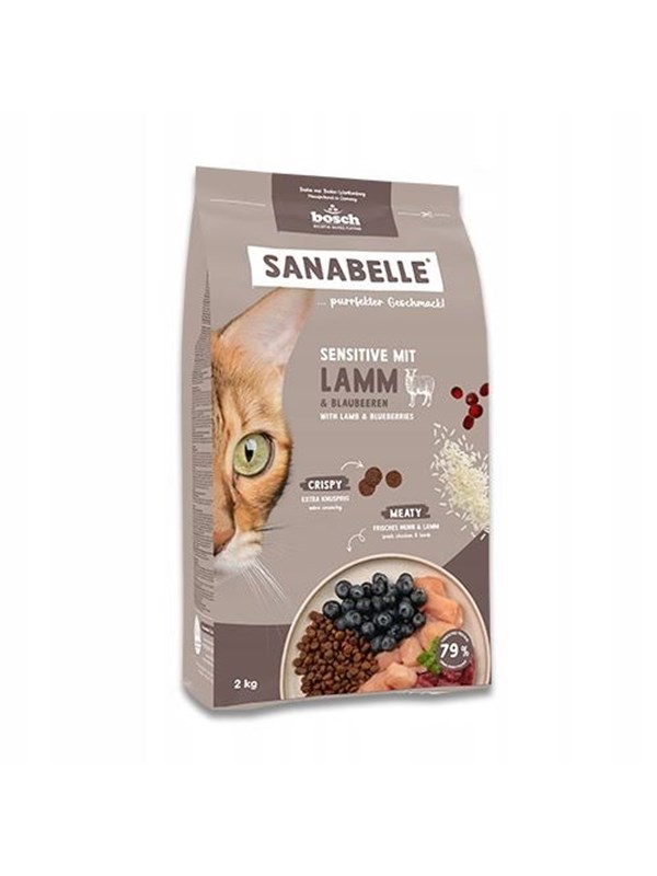 Bosch Sanabelle Sensitive Lamb & Blueberries, Kissan kuivaruoka, Adult, 8 kg