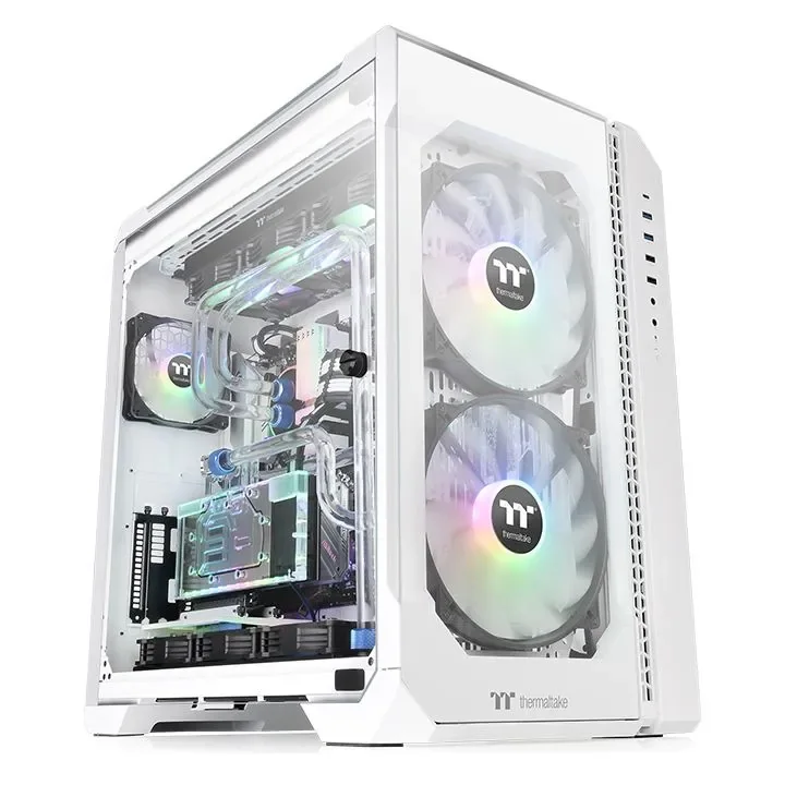 Thermaltake View 51 TG Snow -täystornikotelo RGB-valaistuksella, valkoinen