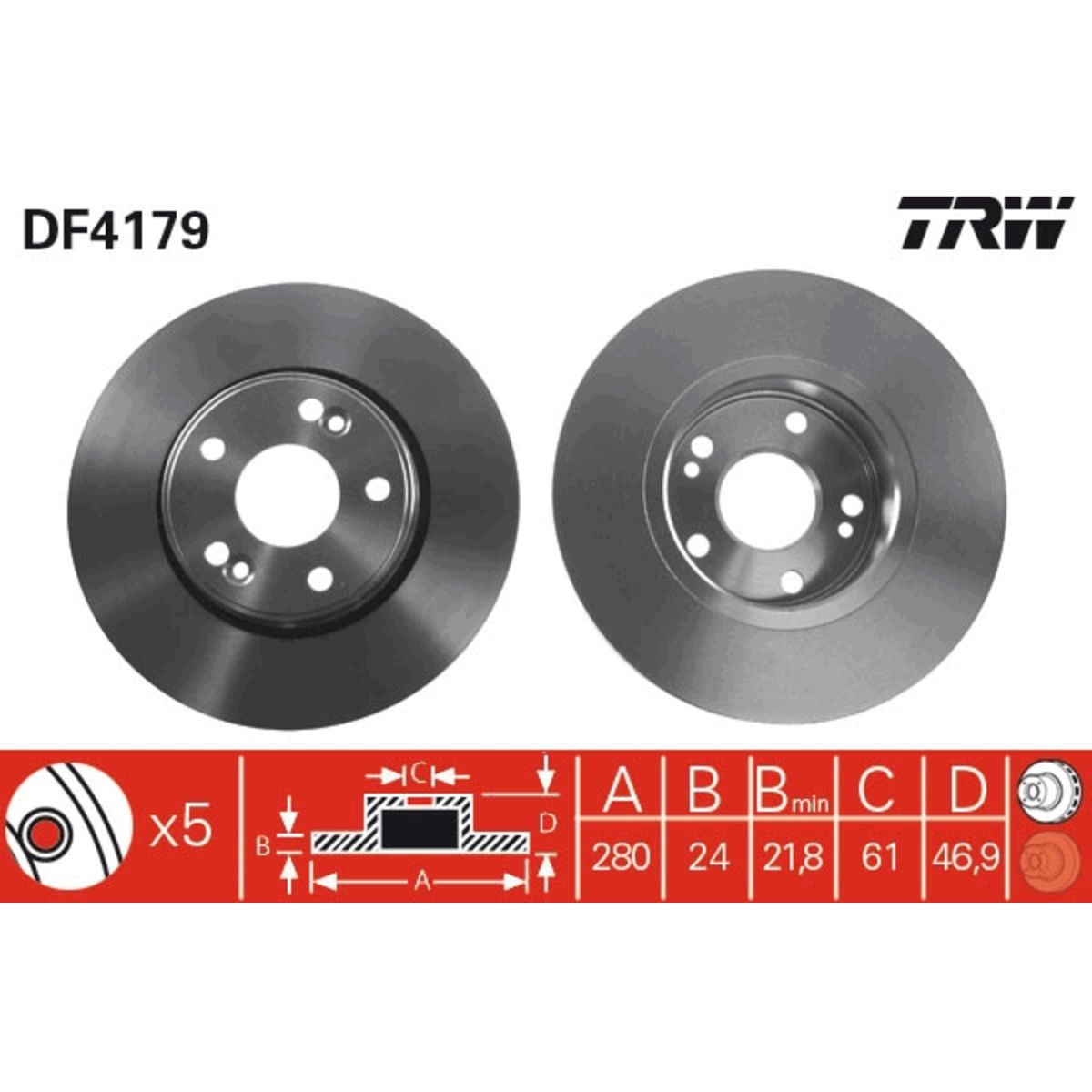 Jarrulevy TRW DF4179