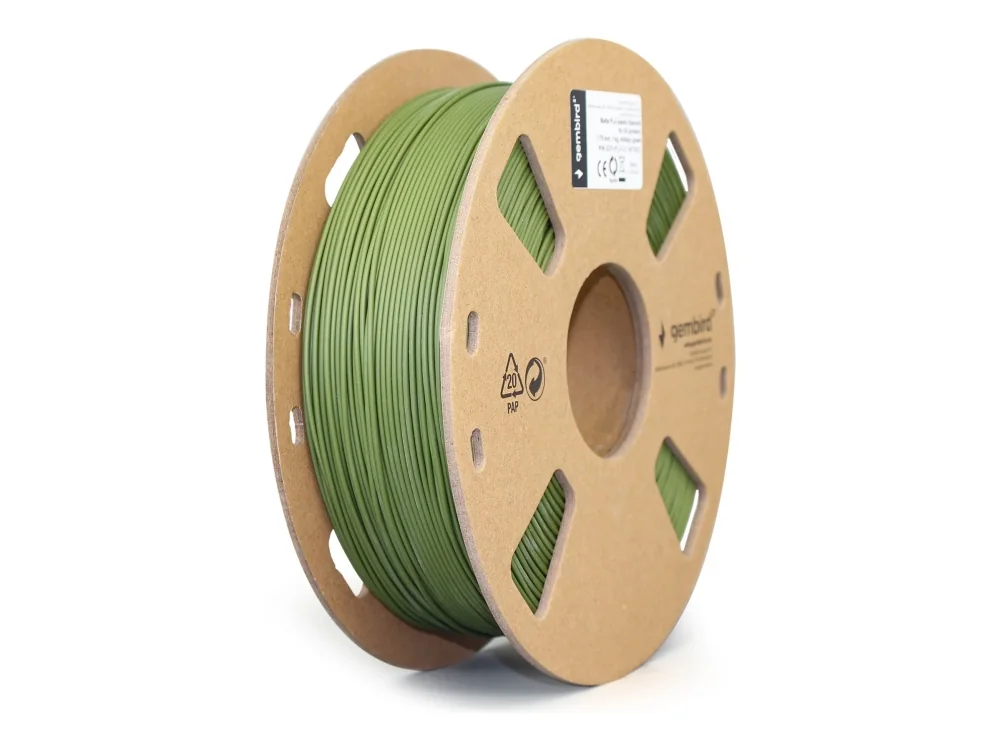 Gembird PLA MATT -kuitu - Green - 1.75mm ø - 1 kg
