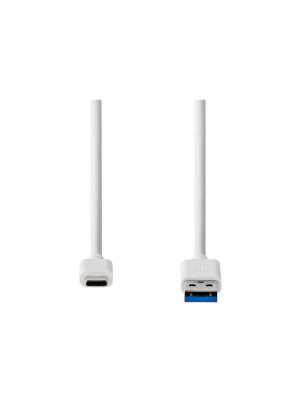 Nedis USB kaapeli | USB 3.2 Gen 1 | USB-A Uros | USB-CTM Uros | 60 W | 5 Gbps | Niklattu | 2.00 m | Pyöreä | PVC | Valkoinen | Laatikko