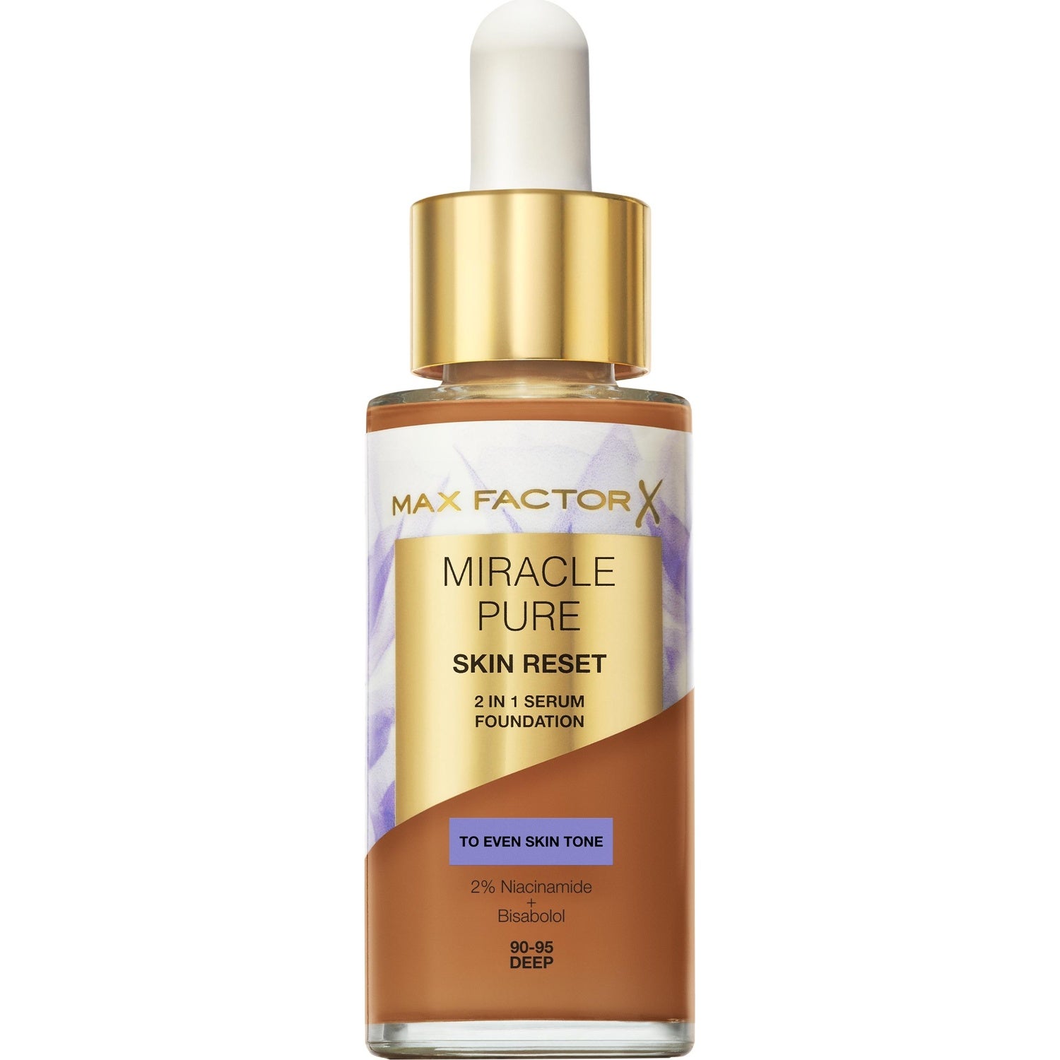 Max Factor Miracle Pure 2In1 Skin Reset Serum Foundation 07 Deep - 30 ml