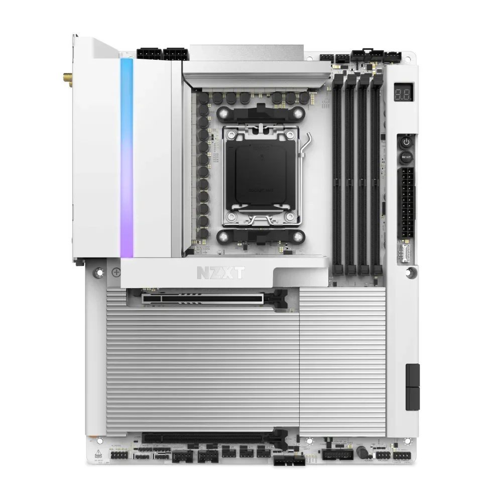 NZXT N9 X870E White Emolevy - AMD X870E - AMD AM5 - DDR5 RAM - ATX