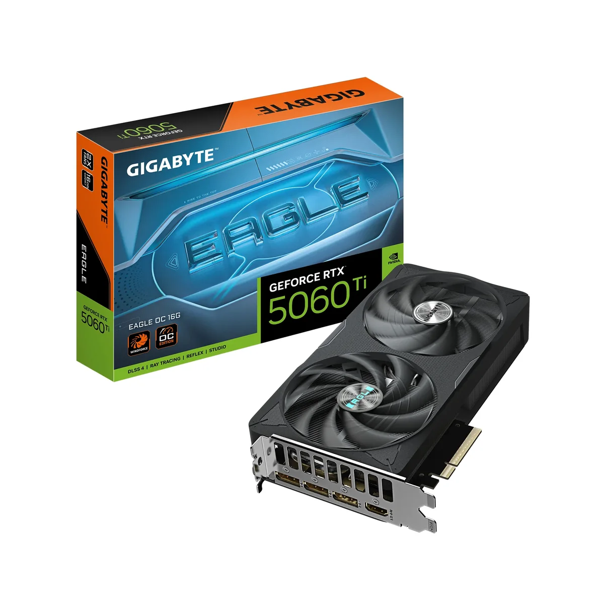 GIGABYTE GeForce RTX 5060 Ti EAGLE OC - 16GB GDDR7 RAM - Näytönohjaimet