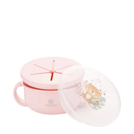 Kikka Boo 2 In 1 Snack Bowl – Savanna Pink